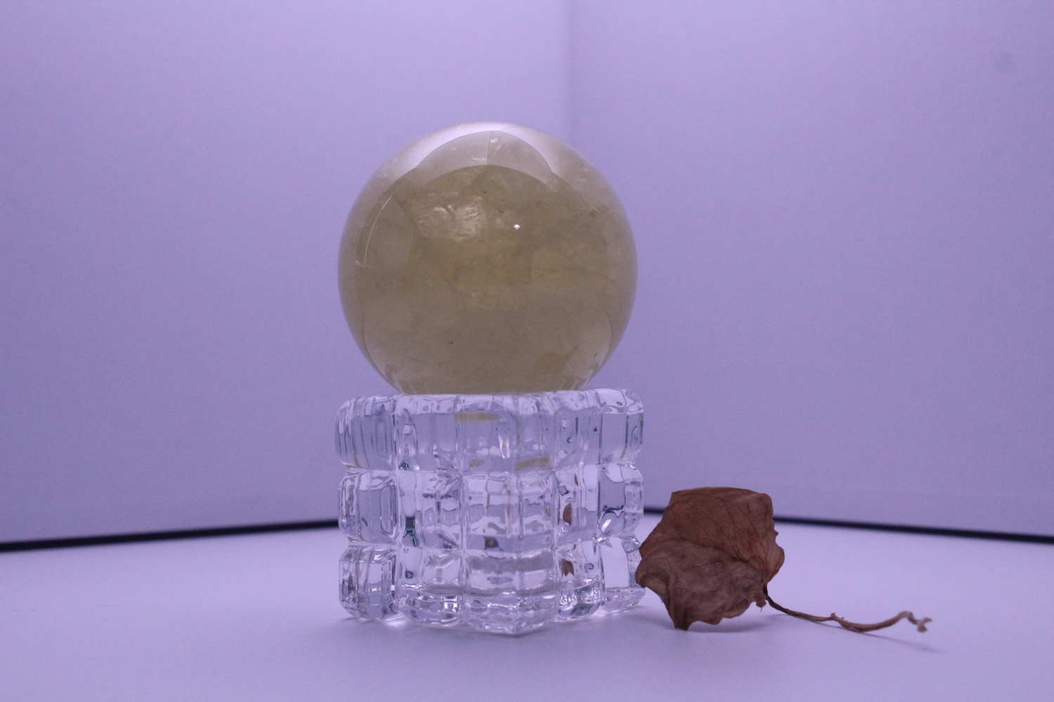 Crystal Sphere - Natural Yellow Crystal Ball 60mm Citrine Quartz Healing Meditation Decor Gifts