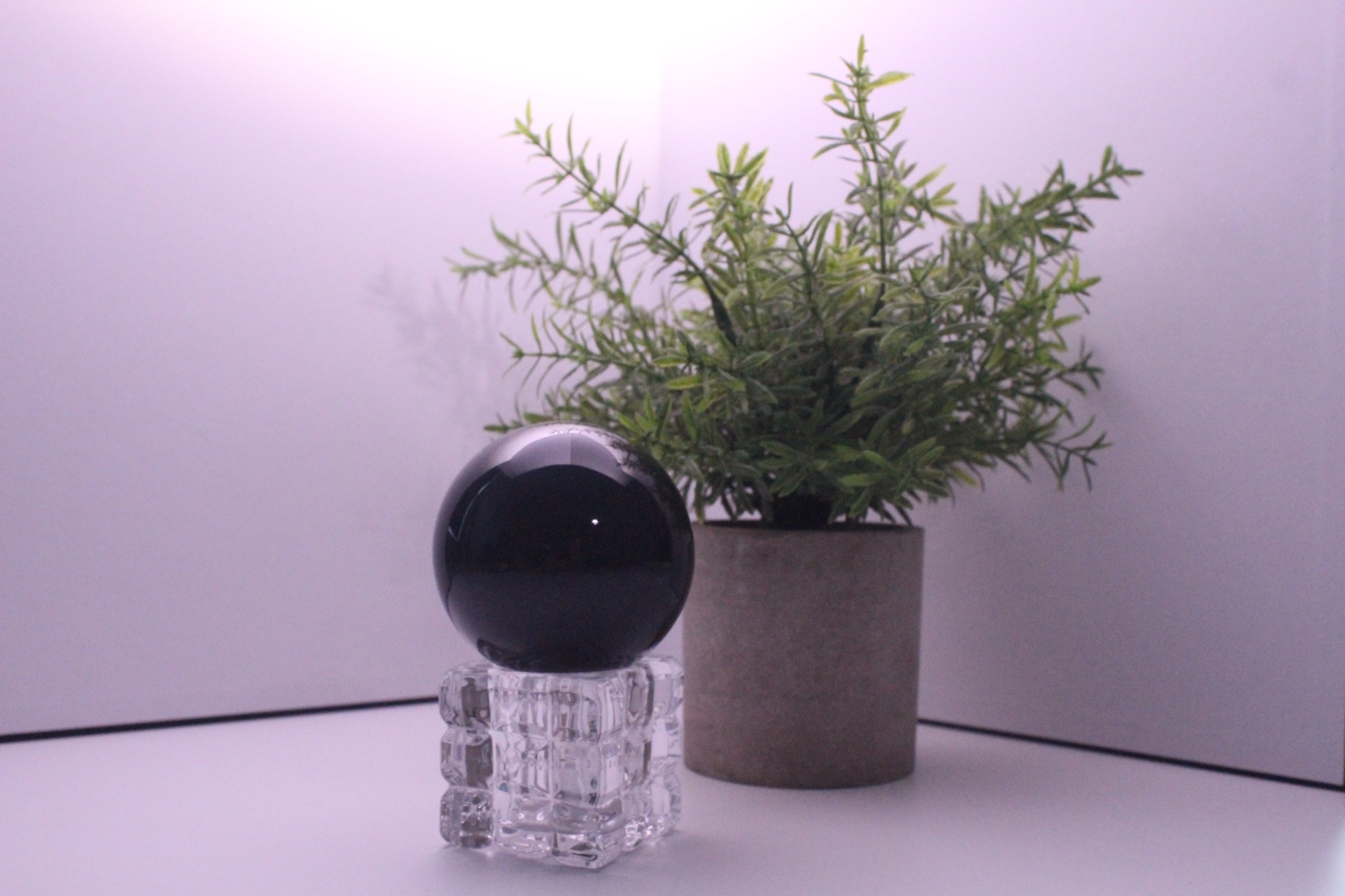 Crystal Sphere - Asian Rare Natural Black Obsidian Crystal Ball FengShui Meditation Healing Stone
