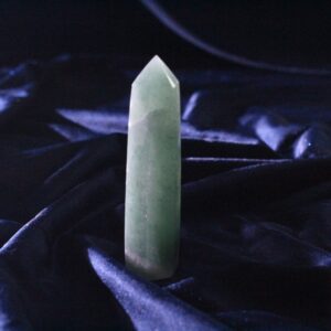 Home 33 Green Crystal Tower Point - Natural Quartz Healing Crystal Tower 6 Faceted Single Point Chakra Crystal Wand Energy Meditation Stone Home Decor Collection Gift